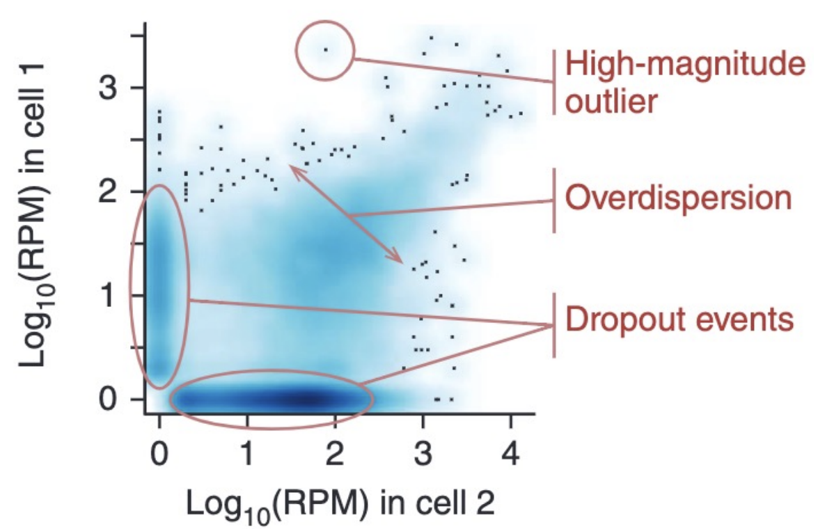 Challenges in single-cell RNA-seq data [-@Kharchenko2014]